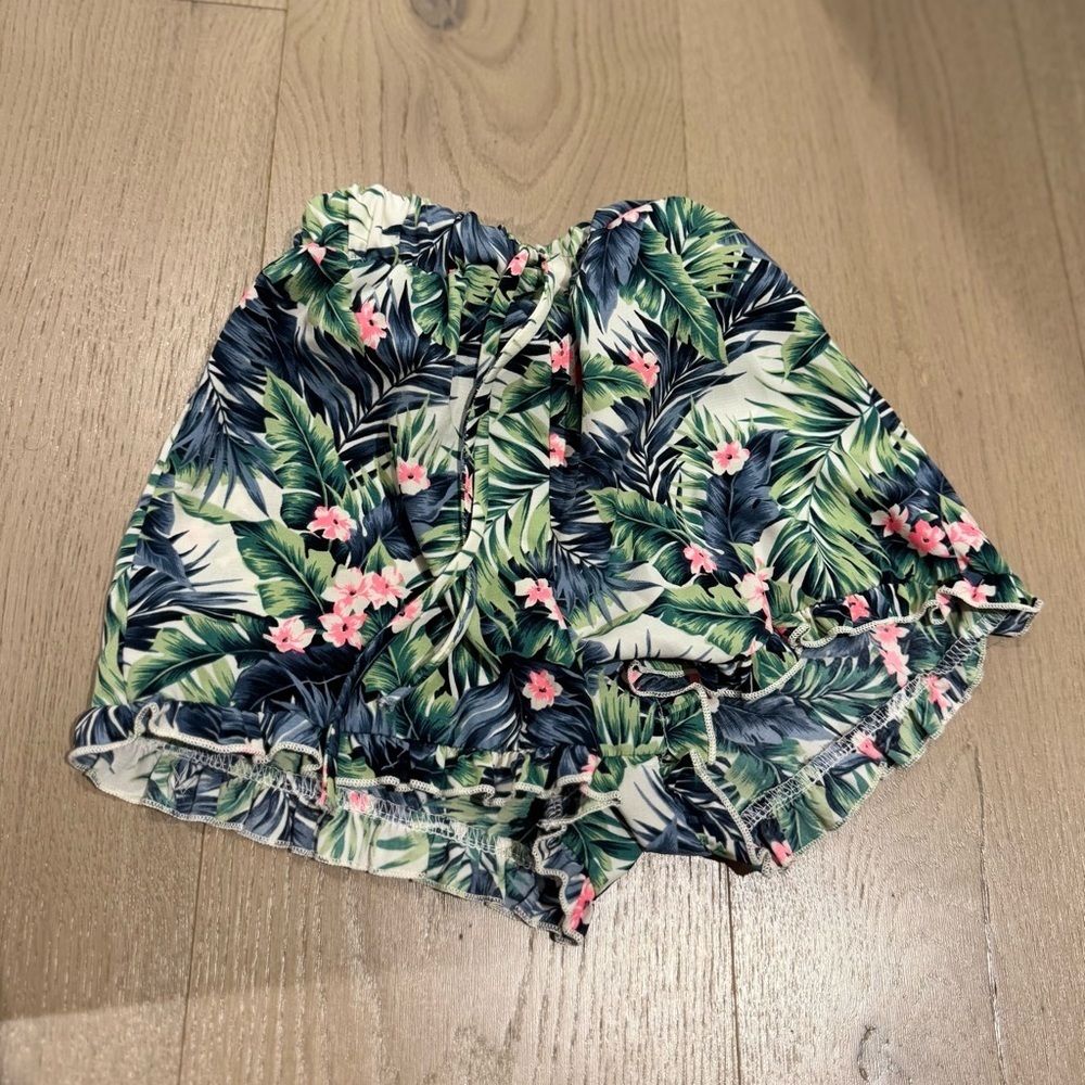 Vintage Havana Tropical Leaf Kids Shorts